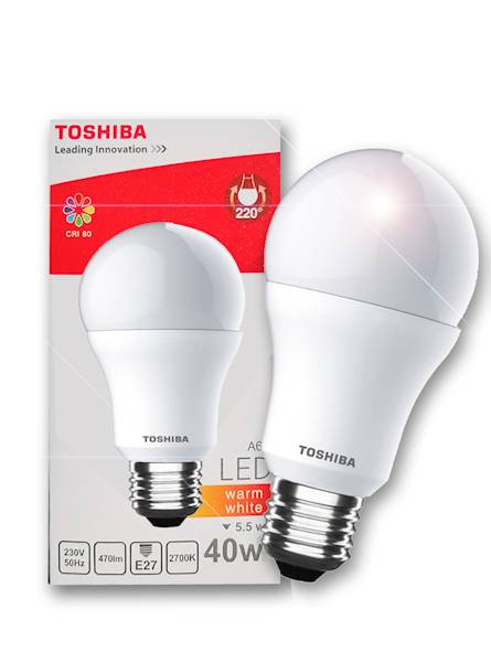 Zarówka LED TOSHIBA E27 A60 8,5W 806lm. CW Zimna