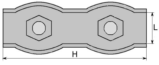 Zacisk linowy siod.podw.nierdz. 4,0mm