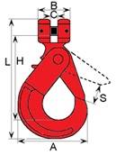 Hak bezpieczny łańcuchowy EN1677-3 G80 1,12T