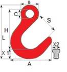 Hak kontenerowy oczkowy EN1677-1 G80 8,00T