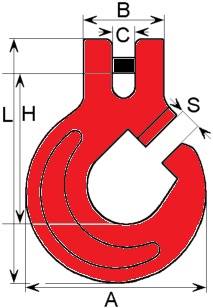 Hak zrywkowy EN1677-1 G80 2,00T