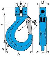Hak łańcuchowy EN1677-2 G100 2,50T