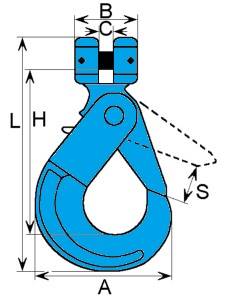 Hak bezpieczny łańcuchowy EN1677-3 G100 6,70T