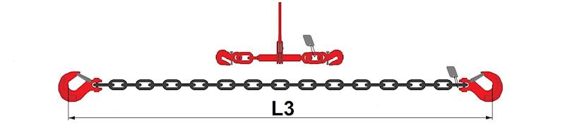 Odciąg łańcuchowy dwuczęściowy G80 160kN