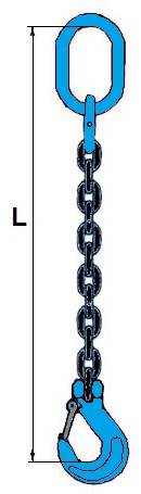 Zawiesie łańc.1-cięgn.10,0mm G100 4,0T 1,5m 