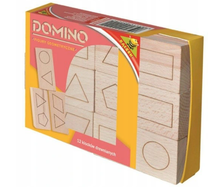 DOMINO DREWNIANE FIGURY GEOMETRYCZNE