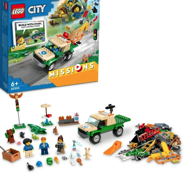 LEGO CITY MISJE RATOWANIA DZIKICH ZWIERZAT 60353 +