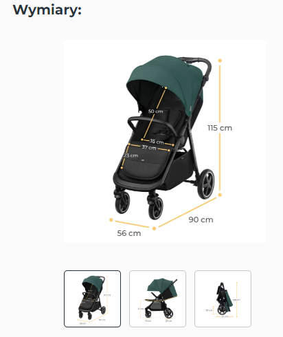 KINDERKRAFT WÓZEK ROUTE GREEN