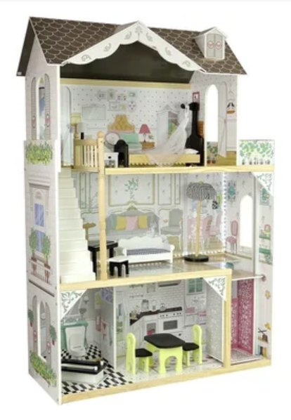 DOMEK DLA LALEK DREWNIANY WILLA WIOLETTA BIAŁY 105