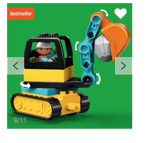 LEGO DUPLO CIĘŻARÓWKA I KOPARKA GĄSIENNIC.10931+