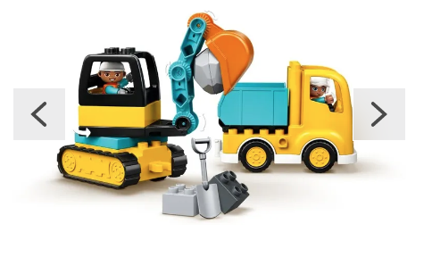 LEGO DUPLO CIĘŻARÓWKA I KOPARKA GĄSIENNIC.10931+