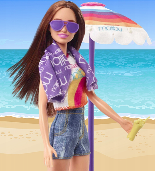 BARBIE ZESTAW PLAŻOWY Z LALKĄ