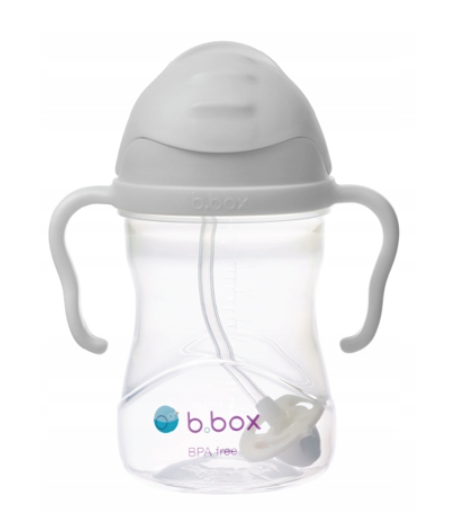 B.BOX KUBEK ZE SŁOMKĄ 240ML SZARY