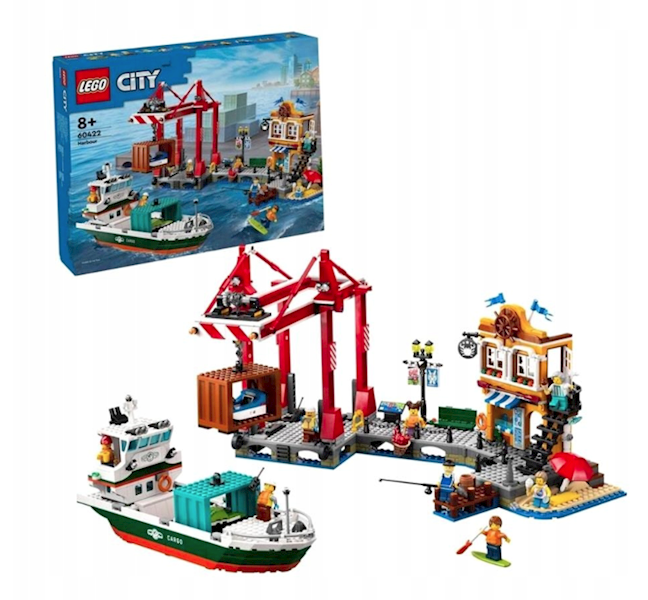 LEGO CITY NADMORSKI PORT ZE STATKIEM TOWAR 60422 +