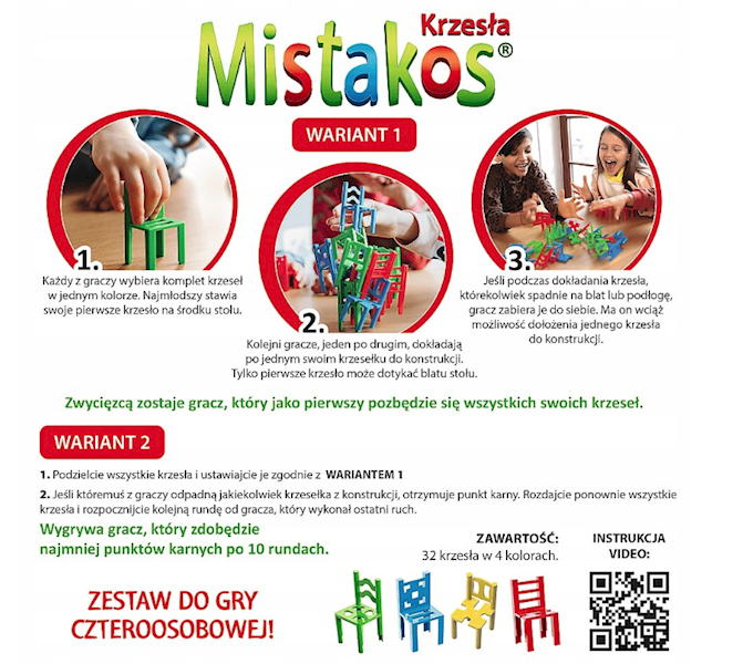 TREFL GRA MISTAKOS KRZESŁA WERJA 4-OSOB. 02074