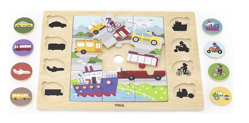 VIGA ZESTAW PUZZLI SRODKI TRANSPORTU