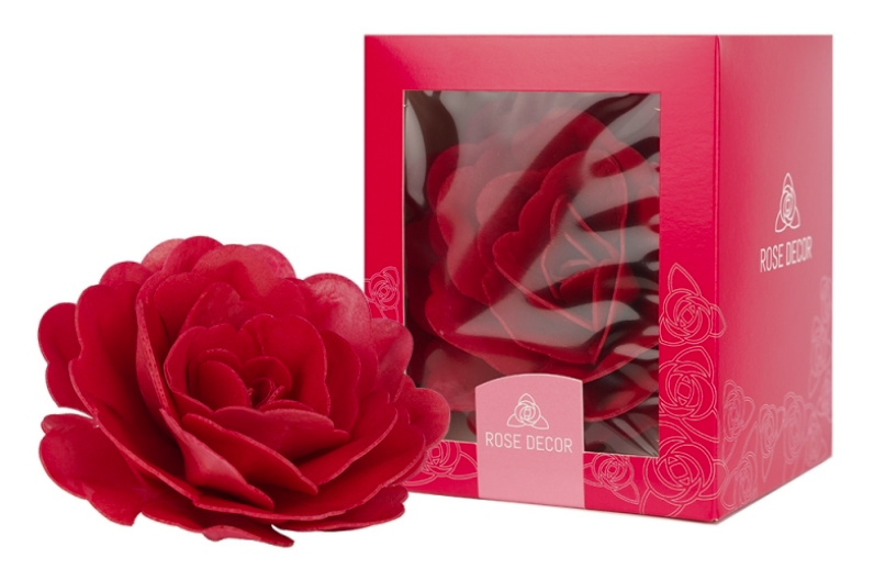 ROSE DECOR RÓŻA CHIŃSKA 125MM CZERWONA