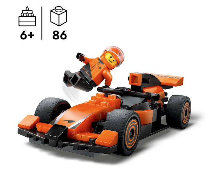 LEGO CITY F1 KIEROWCA I BOLID MCLAREN 60442 +