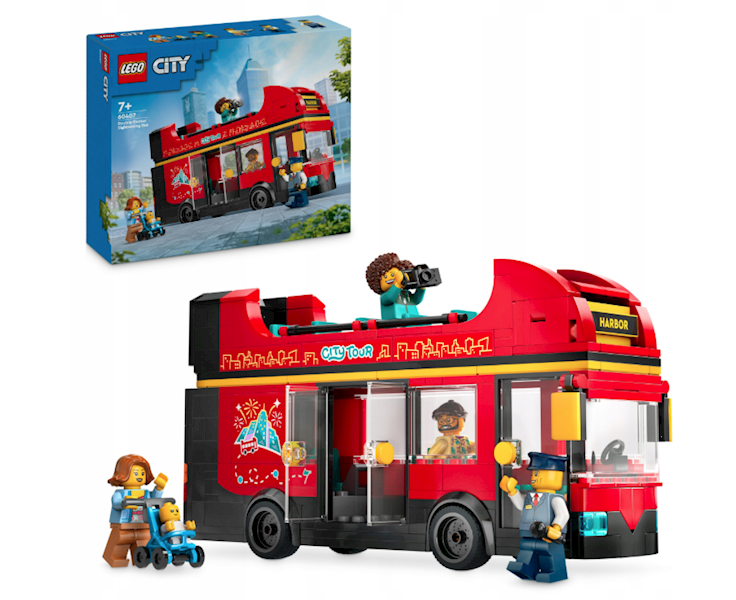 LEGO CITY CZERWONY PIETROWY AUTOBUS 60407 +