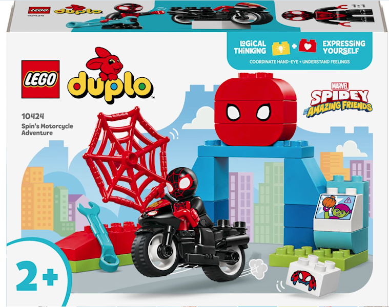 LEGO DUPLO 10424 MOTOCYKLOWA PRZYGODA SPINA +