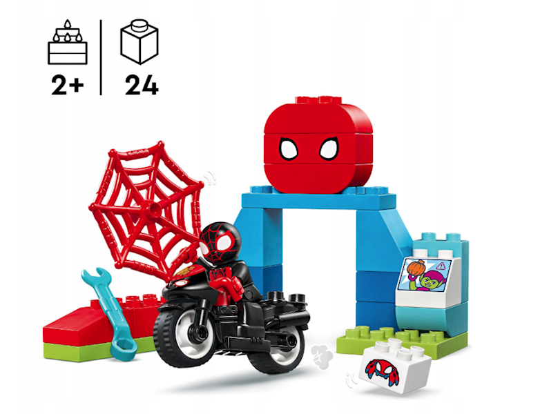 LEGO DUPLO 10424 MOTOCYKLOWA PRZYGODA SPINA +