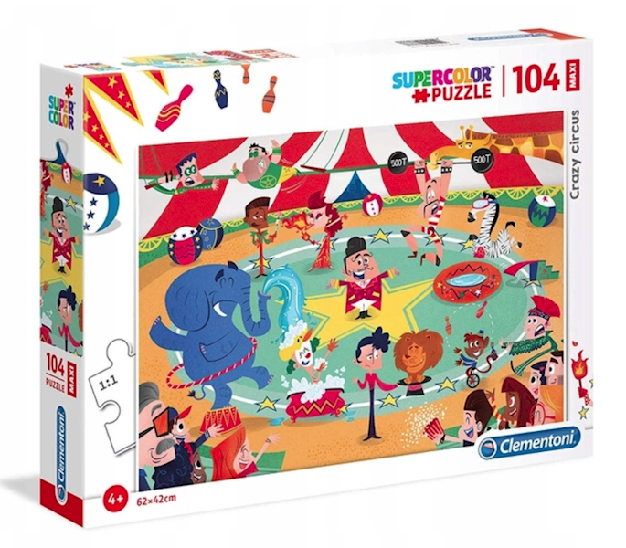 CLEMENTONI PUZZLE 104EL MAXI CRAZY CIRCUS