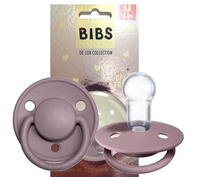 BIBS SMOCZEK USP. SILIKON HEATHER 0-36 DE LUX