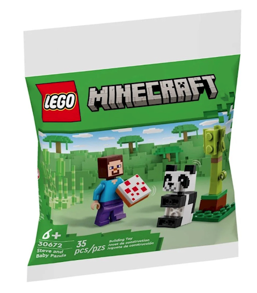 LEGO MINECRAFT STEVE MAŁA PANDA 30672+