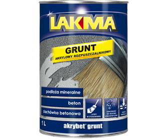 AKRYBET GRUNT -  PODKŁAD POD FARBĘ AKRYBET BETON / AKRYBET B-30 LAKMA  4 L