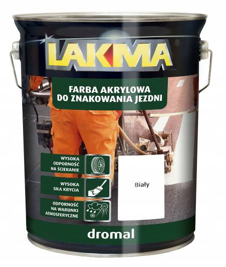 DROMAL FARBA DROGOWA BIAŁA 5 KG LAKMA
