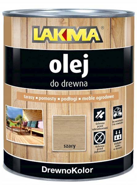 OLEJ DO DREWNA DREWNOKOLOR SZARY 2,5L