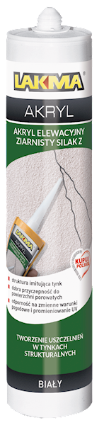 SILAK Z ELEWACYJNY AKRYL ZIARNISTY BIAŁY  290 ML