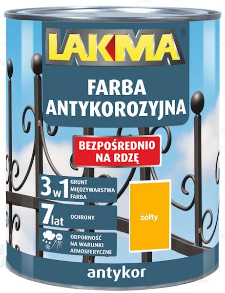 ANTYKOR 3w1 ŻÓŁTA  5 L AQUA  RAL1033