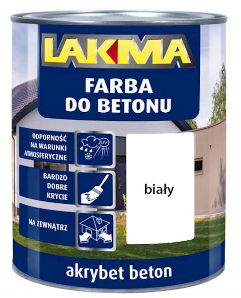 AKRYBET BETON LAKMA FARBA DO BETONU BIAŁA 4 L