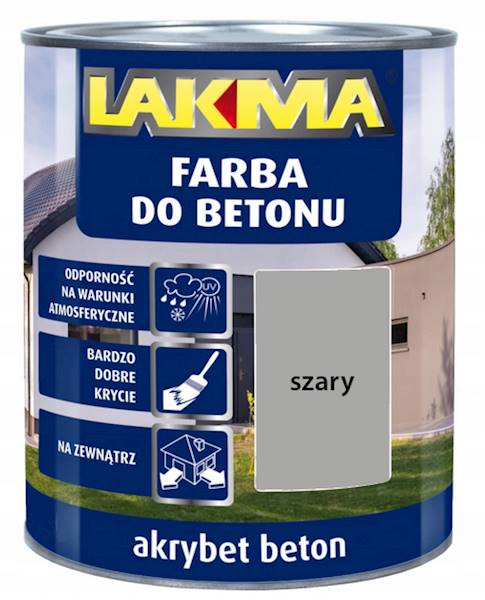 AKRYBET BETON LAKMA FARBA DO BETONU SZARA  0,8 L