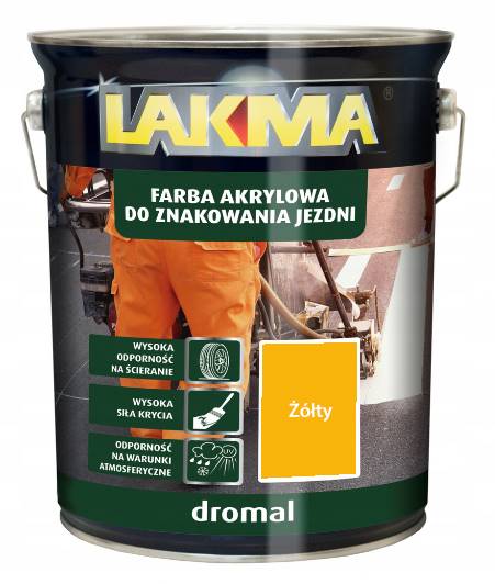DROMAL FARBA DROGOWA ŻÓŁTA RAL1021 30KG LAKMA