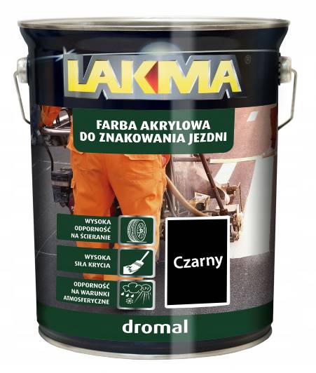 DROMAL FARBA DROGOWA CZARNA 30KG LAKMA