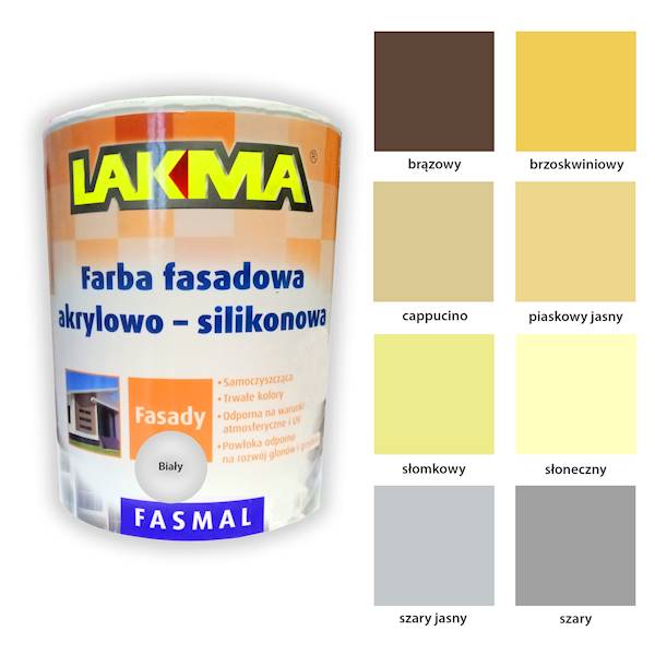FASMAL FARBA FASADOWA BRĄZOWA C. 10 L