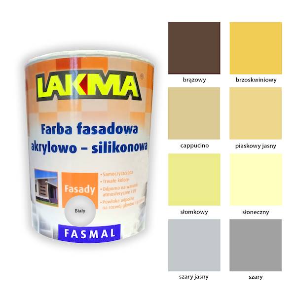 FASMAL FARBA FASADOWA BIAŁA  1 L