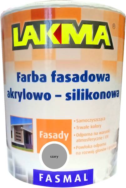 FASMAL FARBA FASADOWA SZARA 10 L