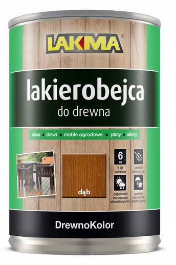 DREWNOKOLOR LAKIEROBEJCA DĄB POŁYSK 2,5 L LAKMA
