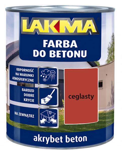 AKRYBET BETON LAKMA FARBA DO BETONU CEGLASTA 0,8 L