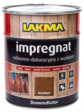 IMPREGNAT DO DREWNA Z WOSKIEM KASZTAN  0,8 L