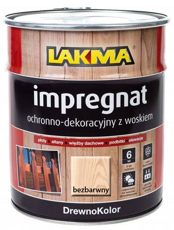 IMPREGNAT DO DREWNA Z WOSKIEM BEZBARWNY  0,8 L