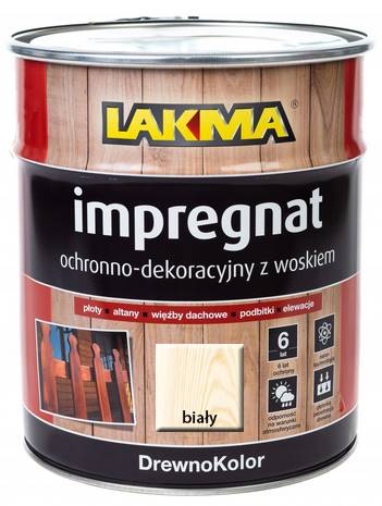 IMPREGNAT DO DREWNA Z WOSKIEM BIAŁY  4 L