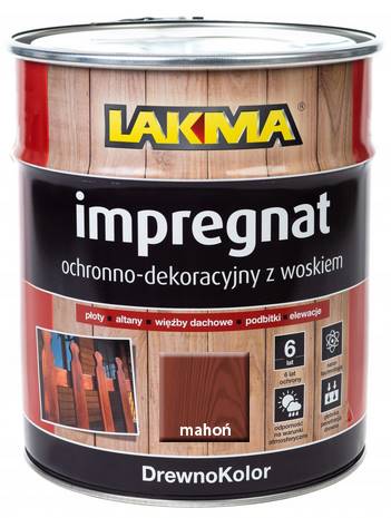 IMPREGNAT DO DREWNA Z WOSKIEM MAHOŃ 10 L