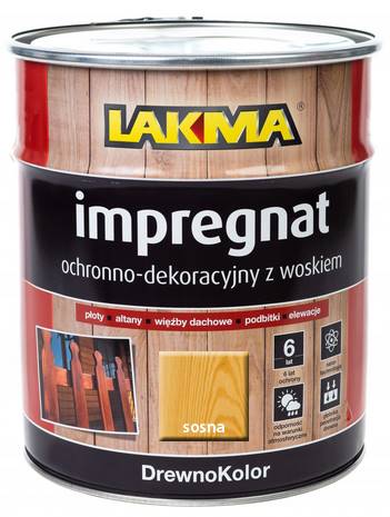IMPREGNAT DO DREWNA Z WOSKIEM SOSNA  4 L