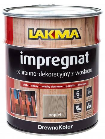 IMPREGNAT DO DREWNA Z WOSKIEM POPIEL  0,8 L