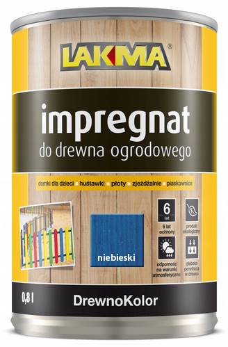 IMPREGNAT DO DREWNA OGRODOWEGO NIEBIESKI  0,8 L