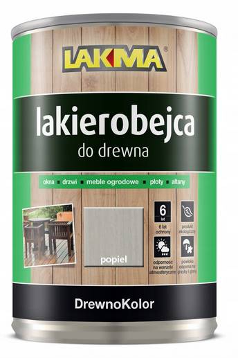 DREWNOKOLOR LAKIEROBEJCA POPIEL POŁYSK 2,5 L LAKMA